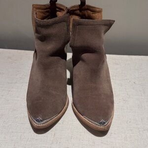 Jeffrey Campbell Brown Ankle Boots with Silver Accents